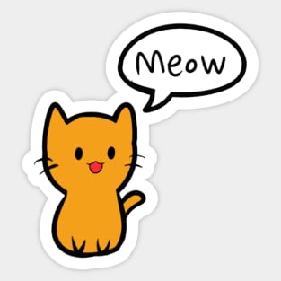 "Meow" Cat Sticker